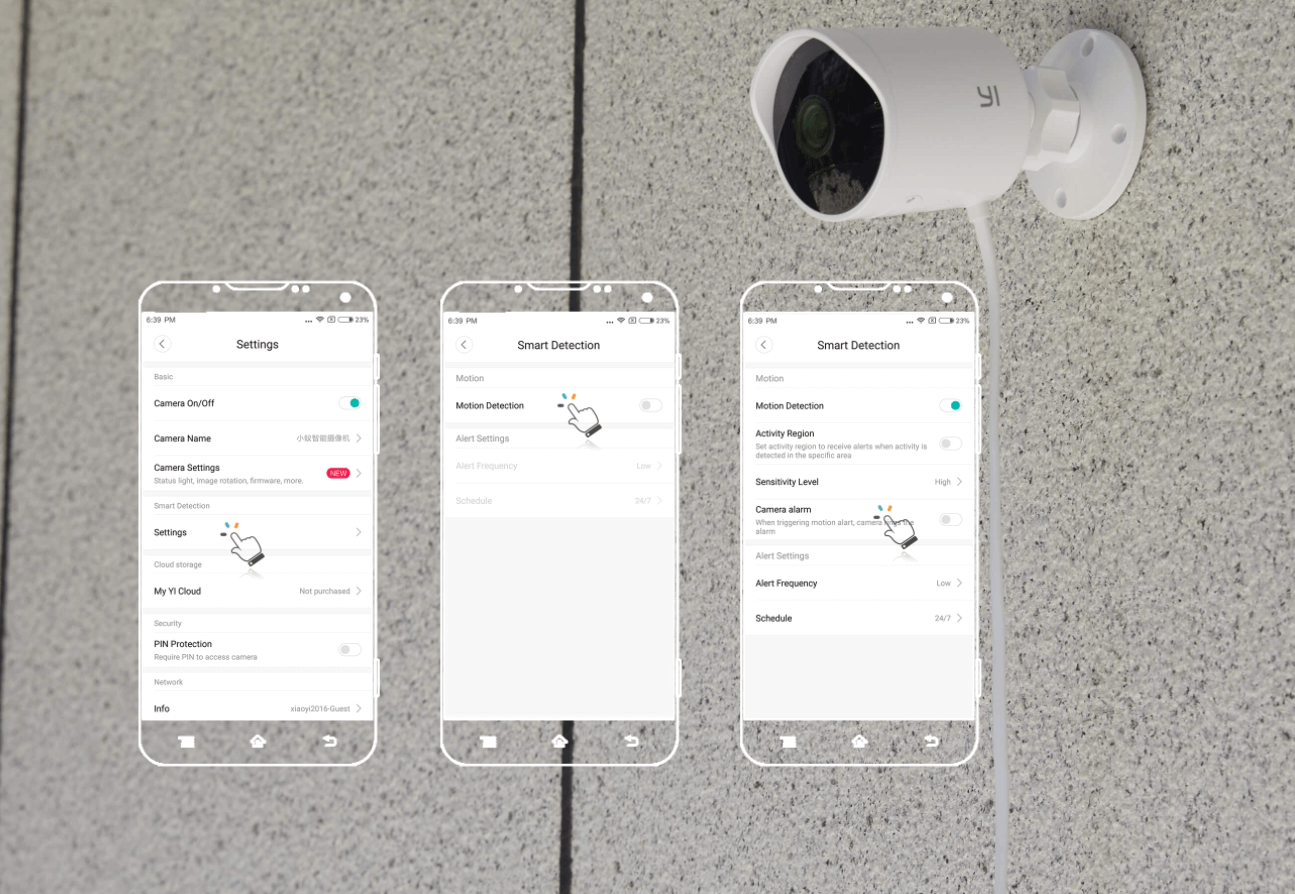 Setting yi home sales camera